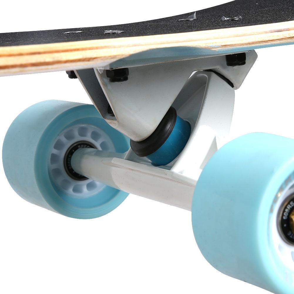 Maple Wooden Professional Longboard Strong Loading Anti-skid Deck Four Wheel Sports for Teenager(Heart )