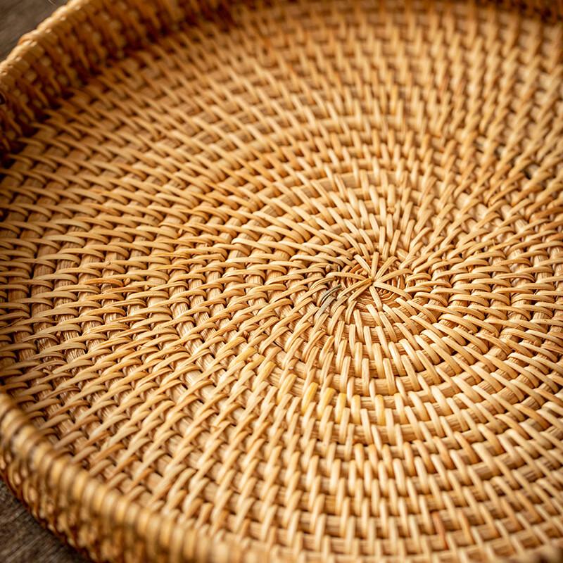 Handwoven Rattan Storage Tray