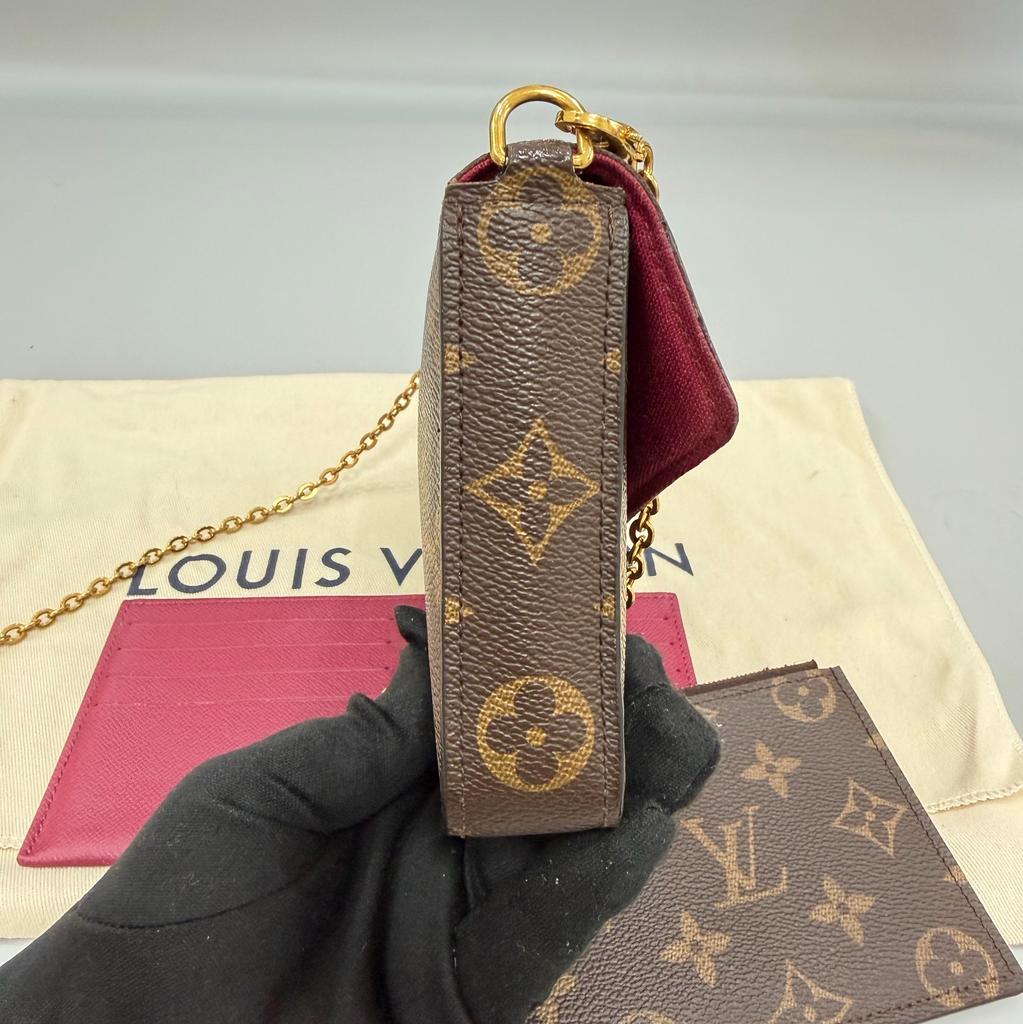 [Usato] Pochette Felicie Monogram Classico Tela Rivestita e Pelle Borsa a Catena Tre-in-Uno - Buono #NSR87