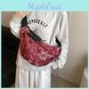 Sac bandoulière unisexe tendance grande capacité en toile de polyester avec fermeture éclair