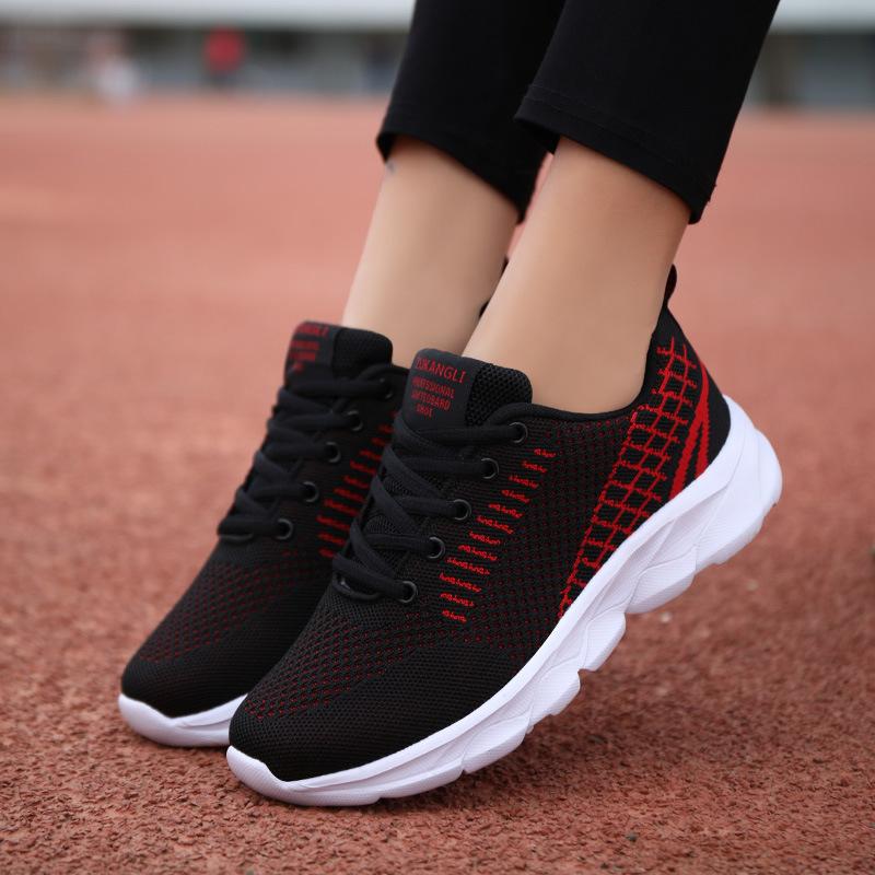 Wide-headed women's sneakers shock-absorbing running light soft sole super soft black foam sole women's shoes travel shoes