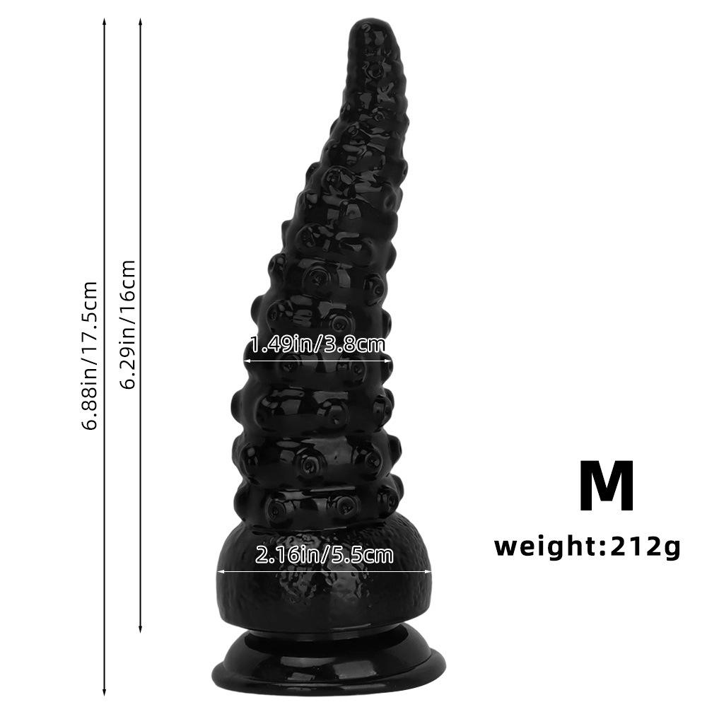 Black PVC Dildo Penis with Suction Cup Butt Plug Fisting Sex Toy Strap On Cock Big Dick Realistic Cock