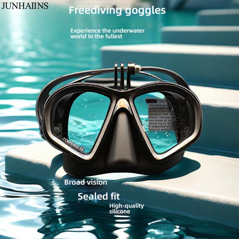 Low Volume Freediving Snorkeling Mask Anti-Fog Tempered Glass Soft Silicone Myopia Available Scuba Diving Goggles for Men Women