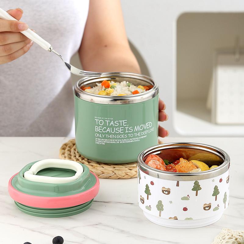 Stainless Steel Lunch Box With Double Layer Insulation For Kids Students And Adults