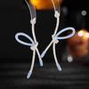 Summer Fashion Ribbon Bowknot Stud Earrings for Women Brand Design Statement Girls Ear Studs Enamel Plated Jewelry