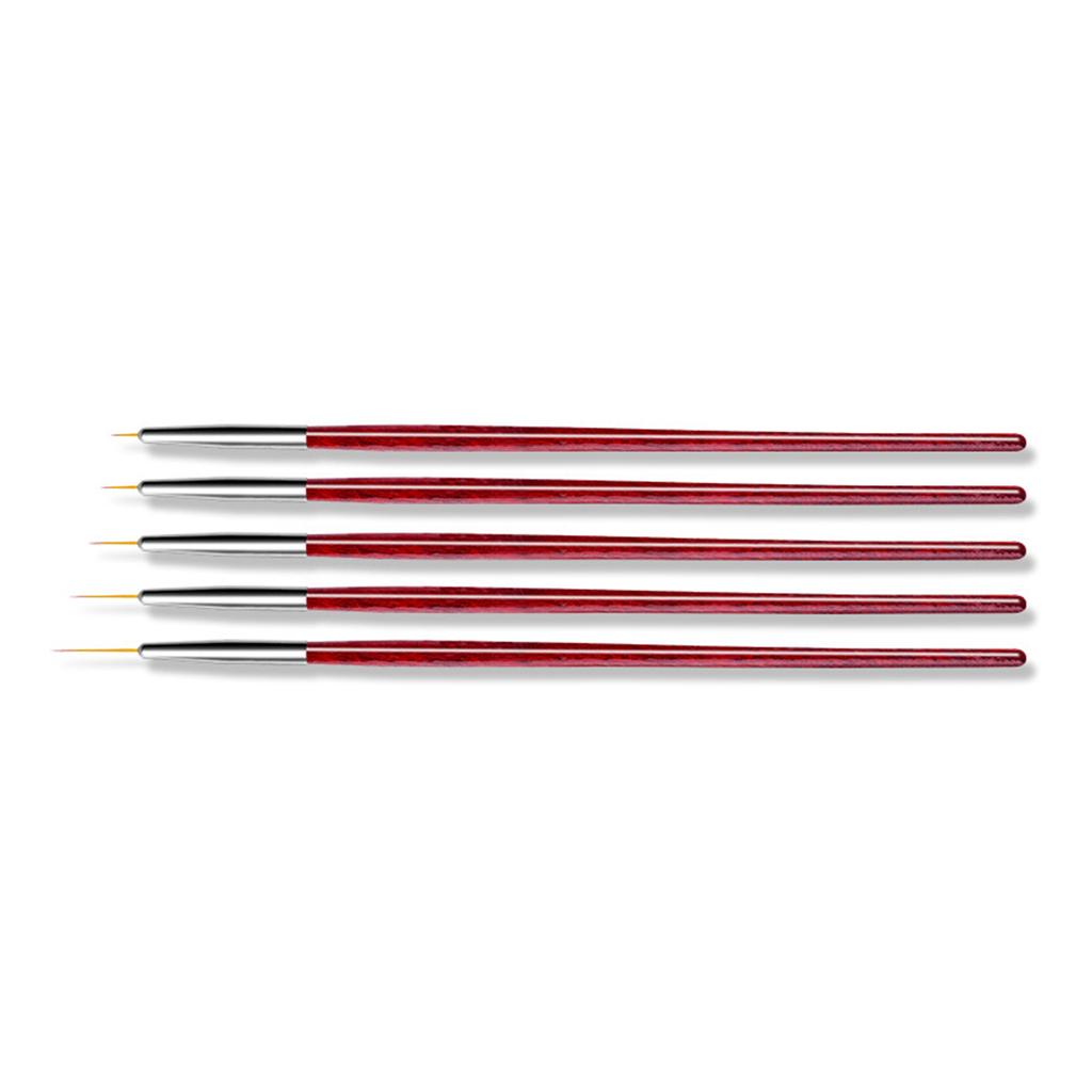 5 Pieces Nail Art Liner Brushes Nail Painting Brush Pen Painting Nail Art Brushes 5mm/8mm/11mm/13mm/15mm for Salons