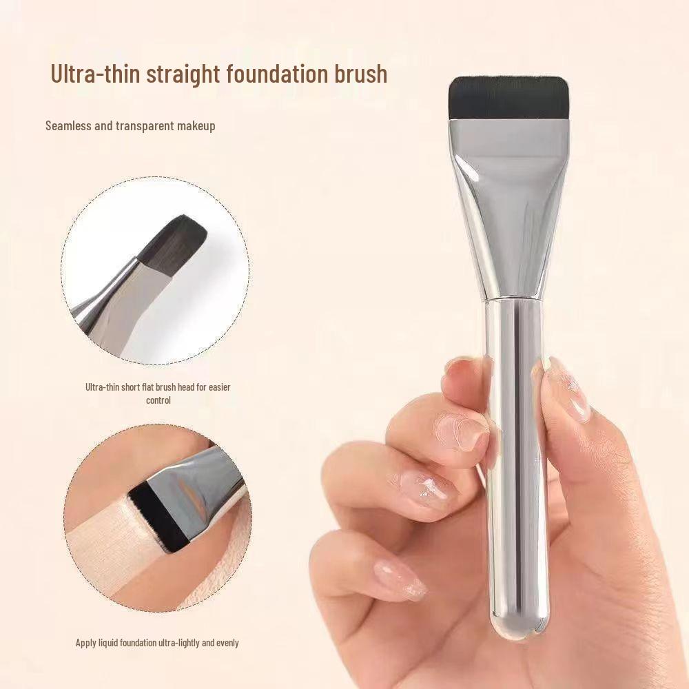 New Purple Ultra-Thin Flat Head Foundation Brush