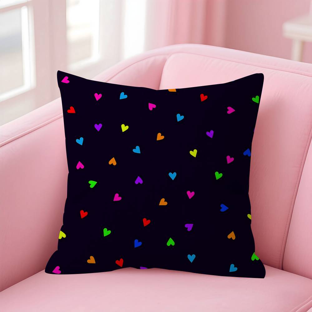 Love Heart Pattern Cushion Cover Car Throw Pillow Case For Sofa Car Christmas Gift 40x40cm 45x45cm