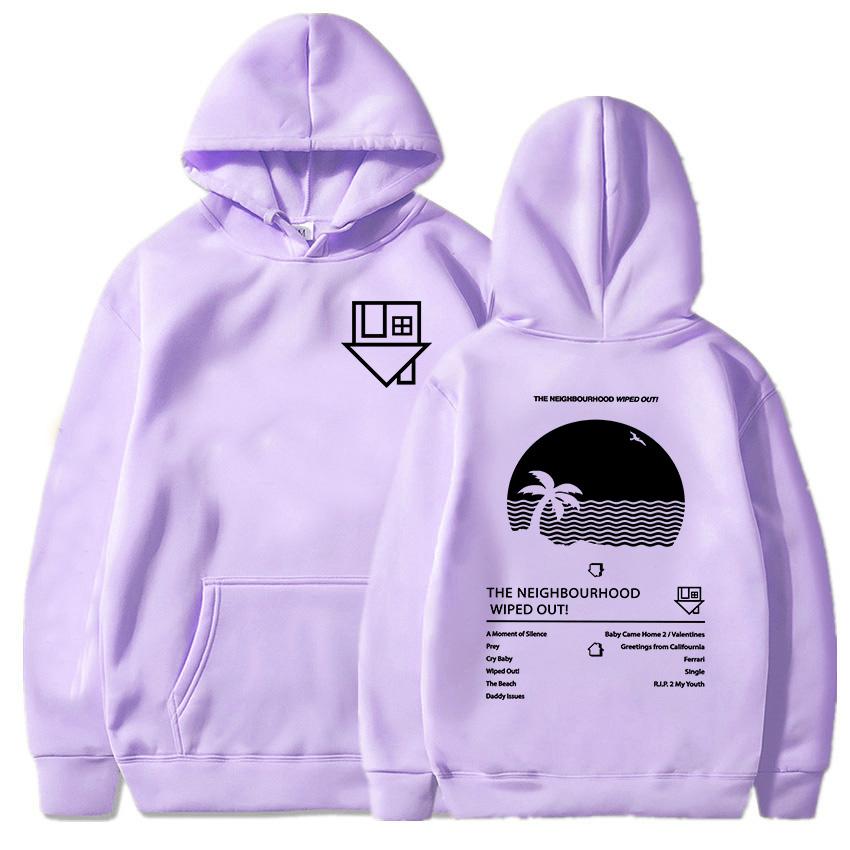 Album Wiped Out Printing Hoodies NBHD The Neighbourhood Band Sweatshirts LongSleeve Hooded Pullovers Women Men Clothes Sudaderas