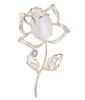 SKEDS Women Elegant Plant Flower Metal Brooches Corsage Fashion Rhinestone Pearl Badges Jewelry Vintage Lady Brooch Pin Gift