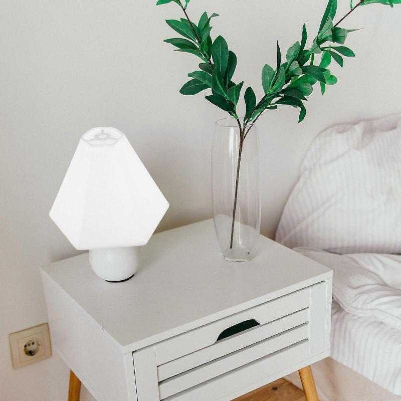 Lampshade Easy Assembly Lampshade for Table Lamps White Fabric Cover