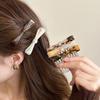 Classic Acetate Bow Metal Combs Hair Clip for Women Girls Bangs Collection Upside-down Hairpin Hair Accessories Styling Tool