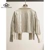 Women Jacket Leather Velvet Lapel Tassel Short Jacket Women's Autumn Winter New Style Fashion Casual Jacket