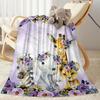 Baby Animals Floral Crown Blankets are suitable for living rooms,making them an ideal choice for outdoor travel and gifts.