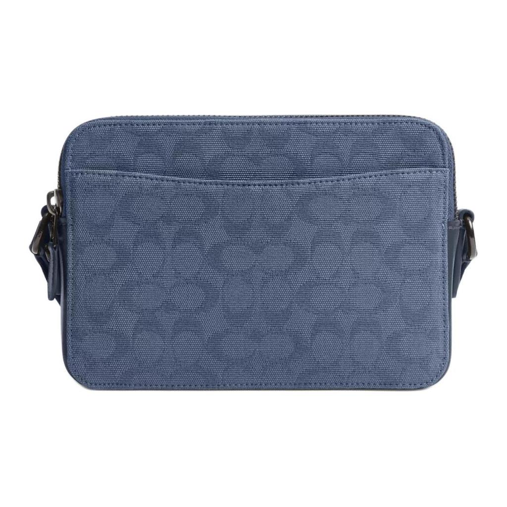 Coach Charter 24 Brand Micro Logo Adjustable Shoulder Strap Floral Canvas And Leather Crossbody Bag Medium Men crossbody bag Blue CU475-D61