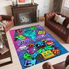 Personalized Crystal Velvet Carpet Custom Name Text,Geometry Dash Anti Slip Area Rug For Home Decoration