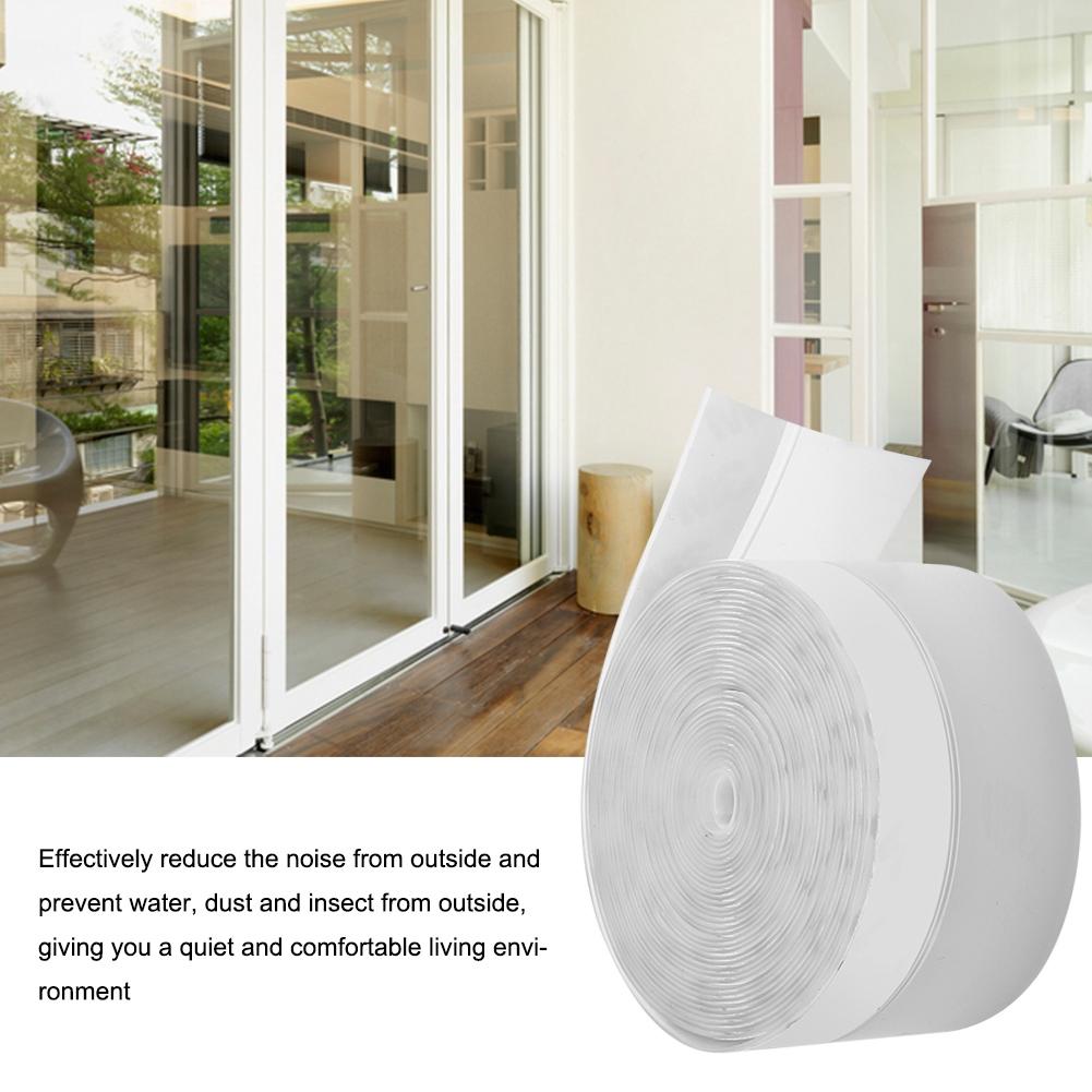 5M Transparent Self Adhesive Door Window Sound Insulation Dust Prevention Sealing Strip (45mm)
