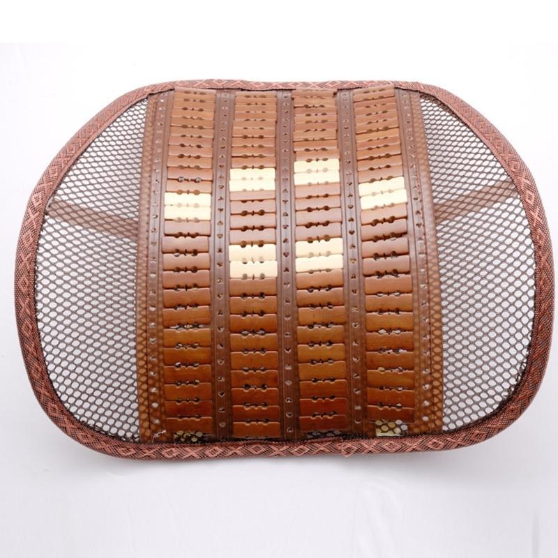 Breathable Bamboos Mesh Lumbar Backrest Cushion for Office Chairs and Vehicle Seat Prolonged Sitting Comfortable Driving