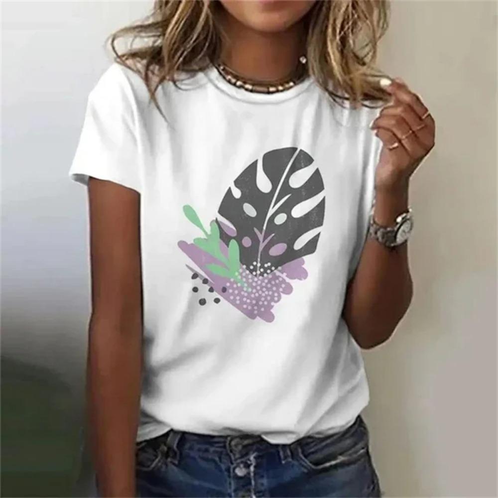 New Fashion Women's T-Shirt 3D Print Floral Graphic Blouse Summer Casual O-neck Streetwear Short Sleeve Oversized y2k Tops Tees