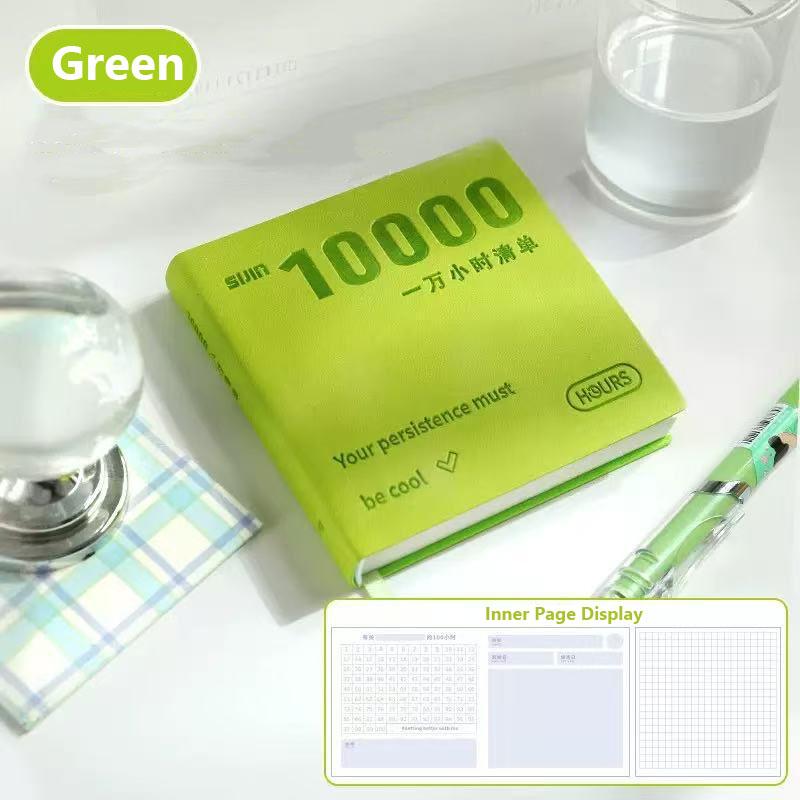 

Self-Discipline Checklist Notepad Pocket Diary 10000 Hours Journal Notebooks Note Book Office School Supplies зелений