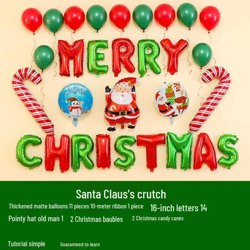 Christmas & New Year Cartoon Foil Balloon Decoration Set