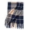 New sweet warm imitation cashmere scarf plaid student couple winter thickened warm scarf