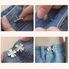 3/6Pieces Clover Waist Tighten Pin for Pants Jeans Metal Waist Cinching Button Clasp Waist Brooch Clip Waist Fitness Pin