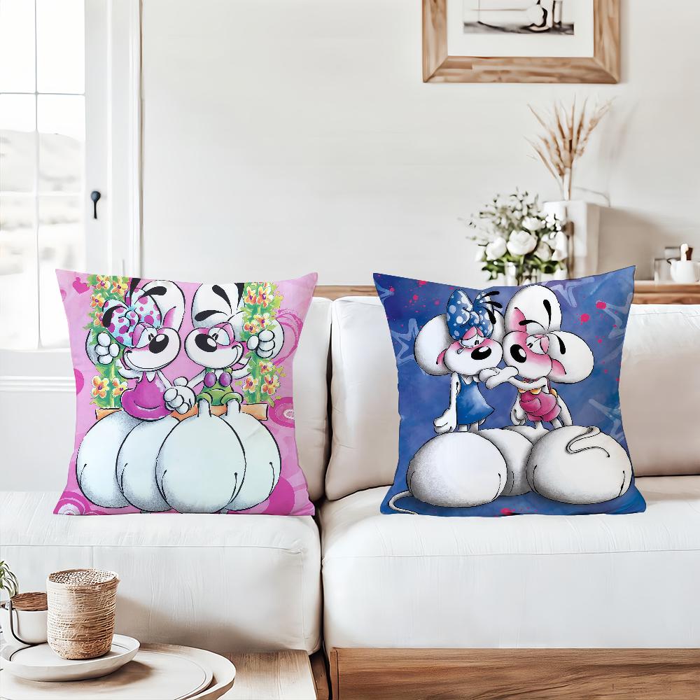 Cartoon Cute D-Diddl Pillow Case Office Cushions Suitable For Sofa Car Bedroom Decorative Cushion Cover