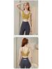 Women’s High-Impact Sports Bra - Gathered Back, Shockproof, One-Piece Design for Fitness, Running, and Yoga