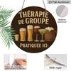 2D Flat Aluminum 7.87 Inch X 7.87 Inch Vintage French Beer Style Wall Hanging. Suitable for Bars, Living Rooms, Home Cellars, Kitchens, Parties