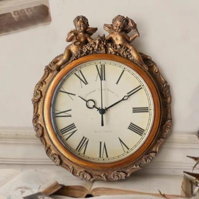 Resin Wall Clock Retro Table Clocks Living Room Luxury Decoration Quartz Watch Bedroom Creative Mechanical Watches Accessories