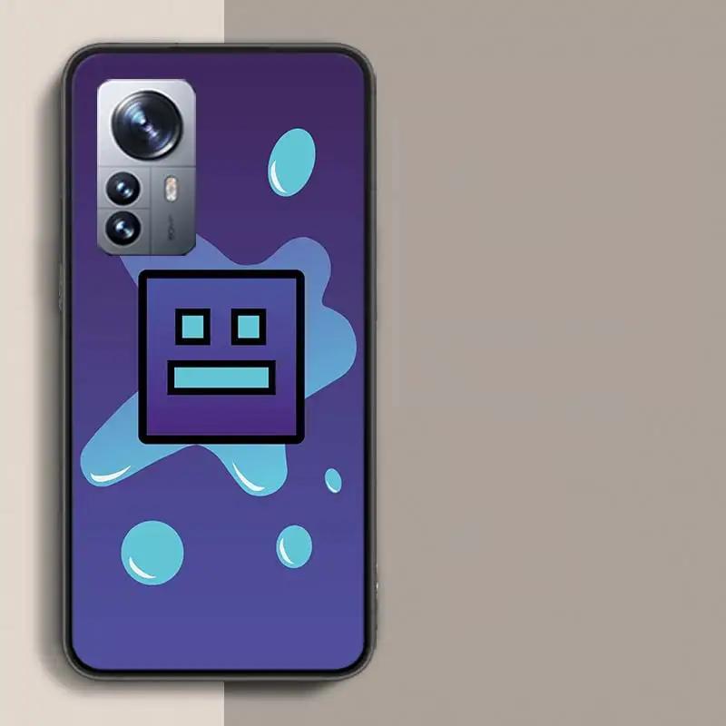 Geometry Dash Phone Case For Xiaomi Poco X3 NFC X4 GT M3 M4 M5 M5S X7 X6 X5 F6 Pro F5 F4 Mi F3 F2 Cover TPU Capa Coque Clear Pat