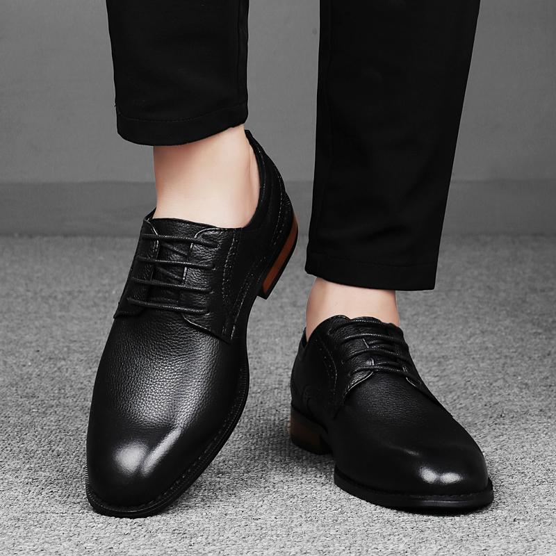 2024 New Casual Men Flats Brand Men's Genuine Leather Shoes Outdoor Men Oxford Shoes All-match Men Classic Business Formal Shoes