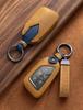 YINEOR Cadillac Key Fob Cover Leather Car Key Case Keychain Smart Key Fob Holder