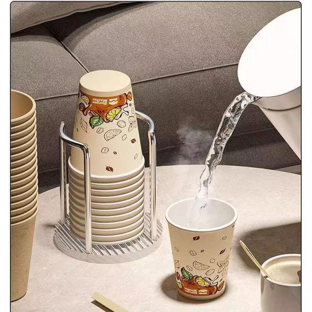 Sturdy Durable Cup Storage Rack 1/2 Slots Cup Extractor Paper Cup Dispenser  Office Use