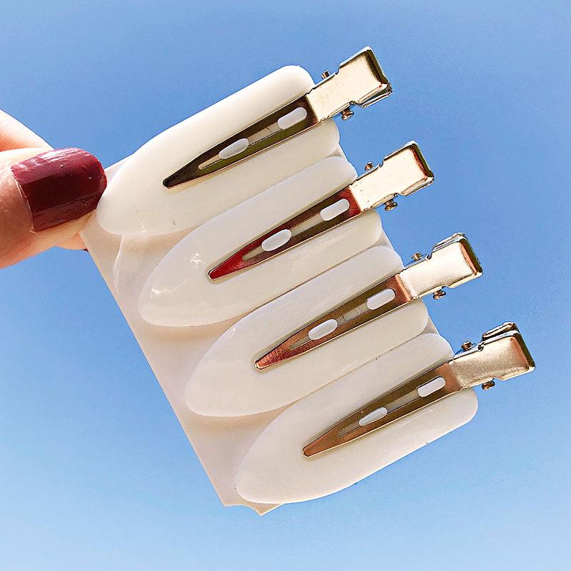 4PCS/Set Women Girls Candy Colors Flat No Indentation Hairpins Sweet Hair Clips Barrettes Headband Hair Accessories