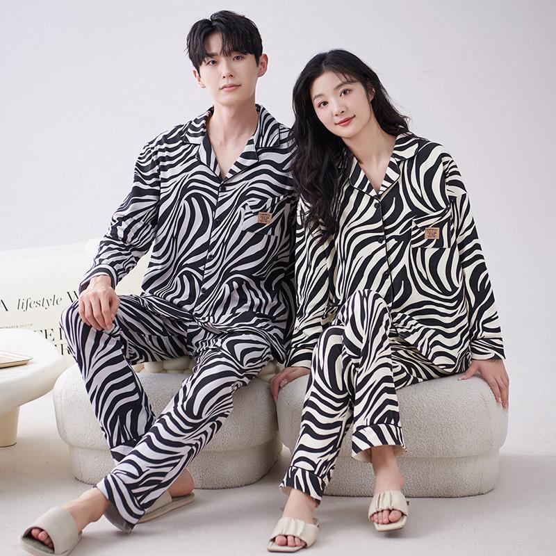 Piżama 7A Antibacterial Jesienno-Zimowa z Czystej Bawełny - Luźny Krój w Stylu Koreańskim dla Mężczyzn i Kobiet, Nadająca się do Noszenia na Zewnątrz