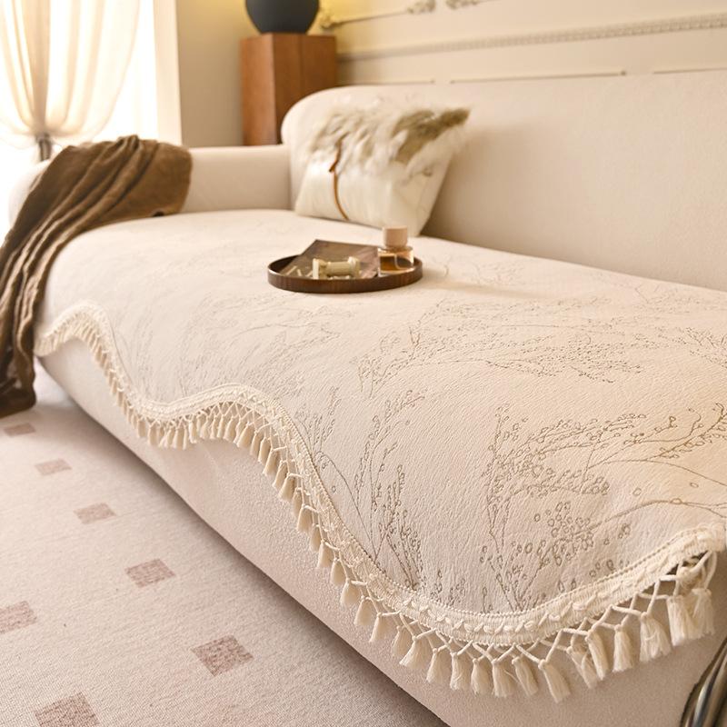 

Irregular light luxury straight row sofa cushion, universal in all seasons, non-slip seat cushion, simple modern special-shaped sofa cover cloth towel 90*90cm