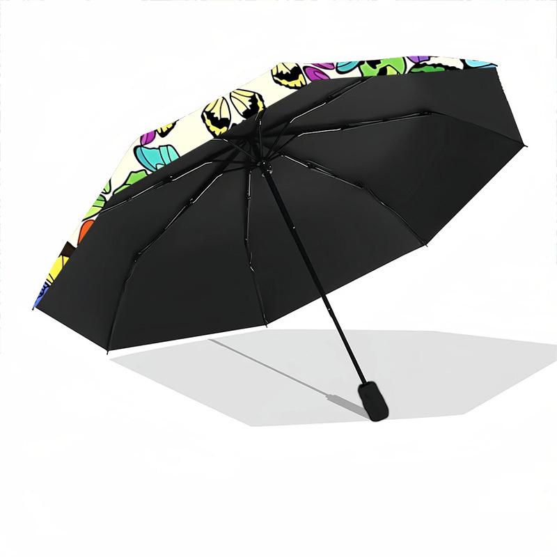 1pc Butterfly Mandala Automatic Umbrella - Automatic Opening And Closing, Sturdy Iron Frame, Formal Occasions Yy251018124