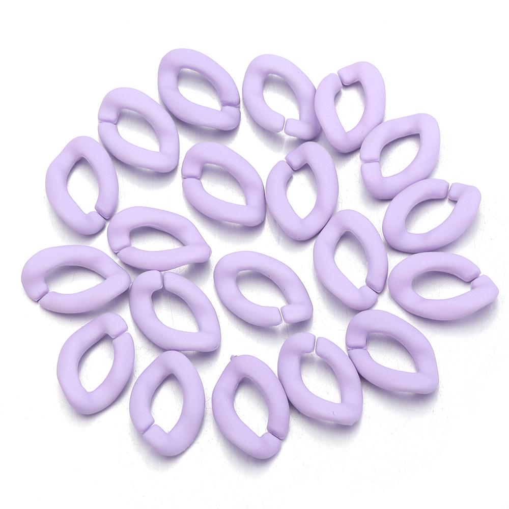 20pcs 17x11mm Acrylic Link Chain Candy Color Assembled Parts Loose Beads for DIY Jewelry Making Bracelets Necklace Accessories