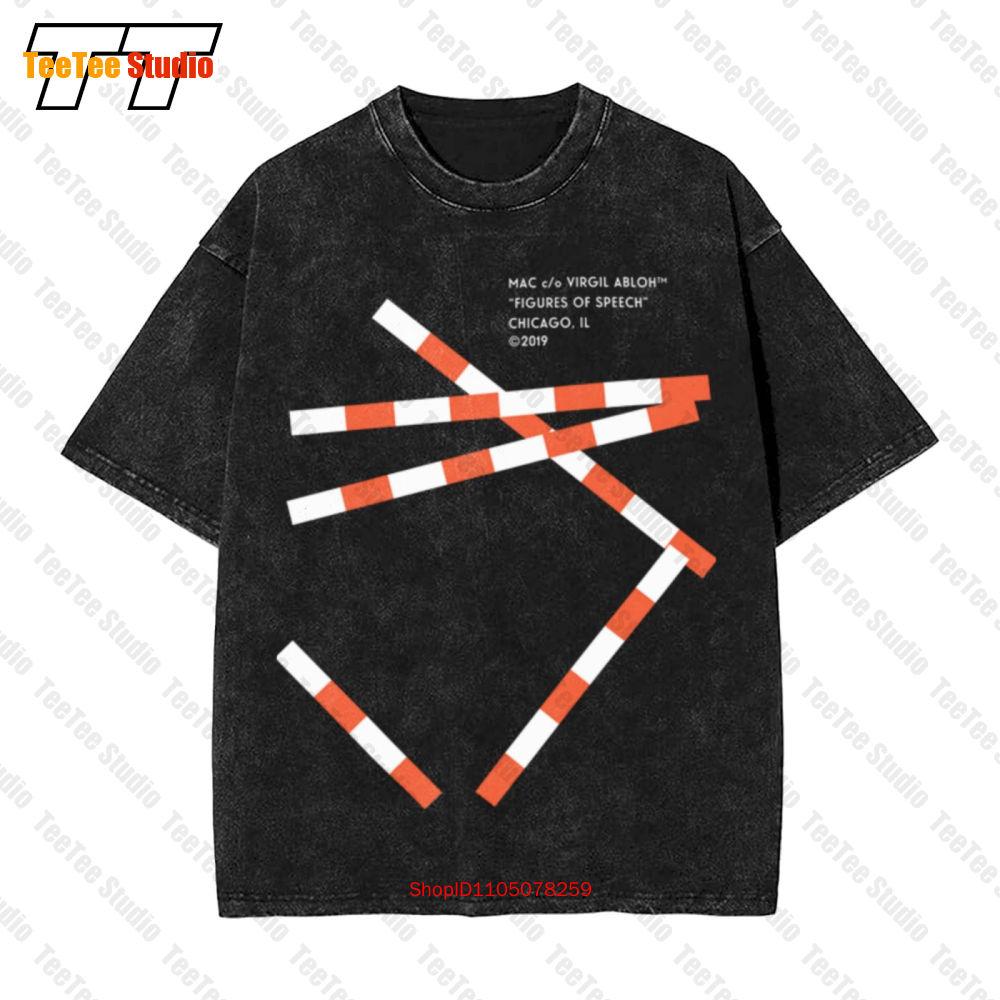 Virgil Abloh X Mca Fos Lines Vintage Oversized TShirt OKA S