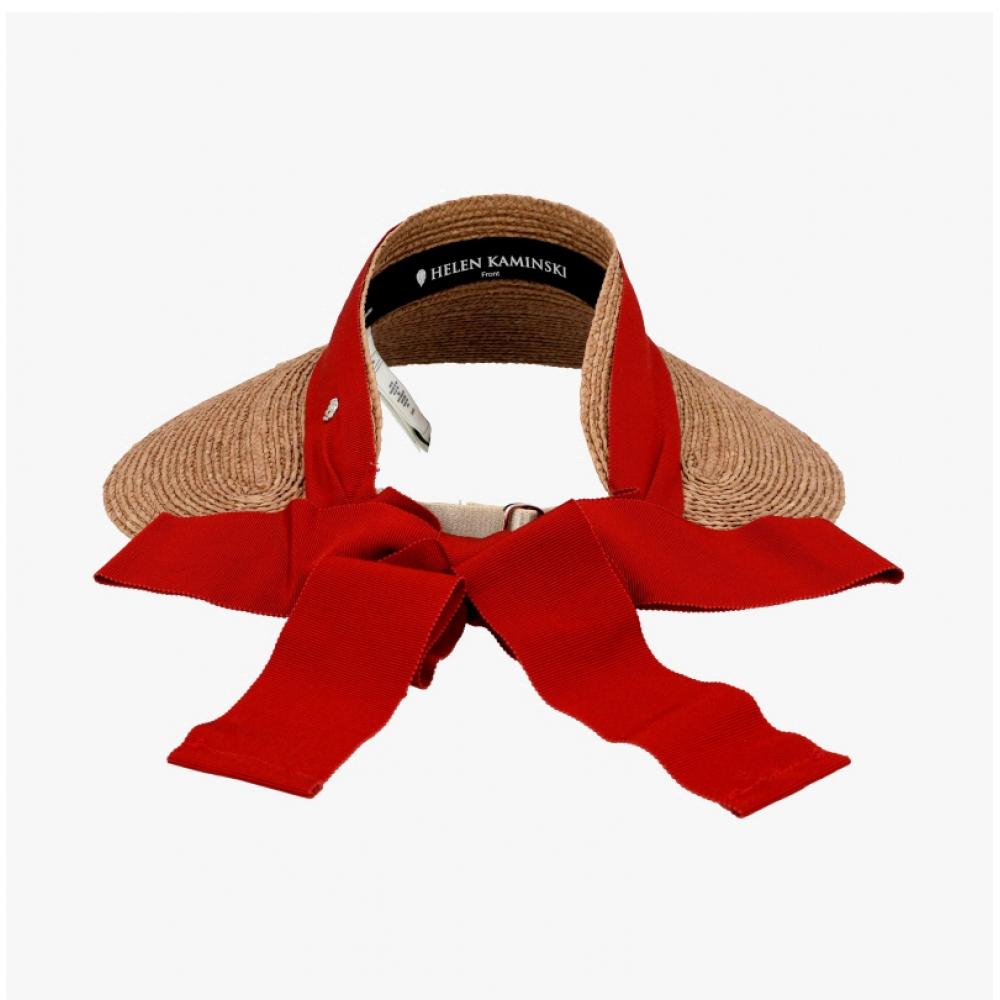 Helen Kaminski Rosalie Nougat Cream Visor Sun Cap Hat51251