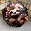1 PC Automatic Folding Umbrella - Sloth Pattern, Portable & Foldable Design with 8 Ribs, Christmas Birthday Gifts
