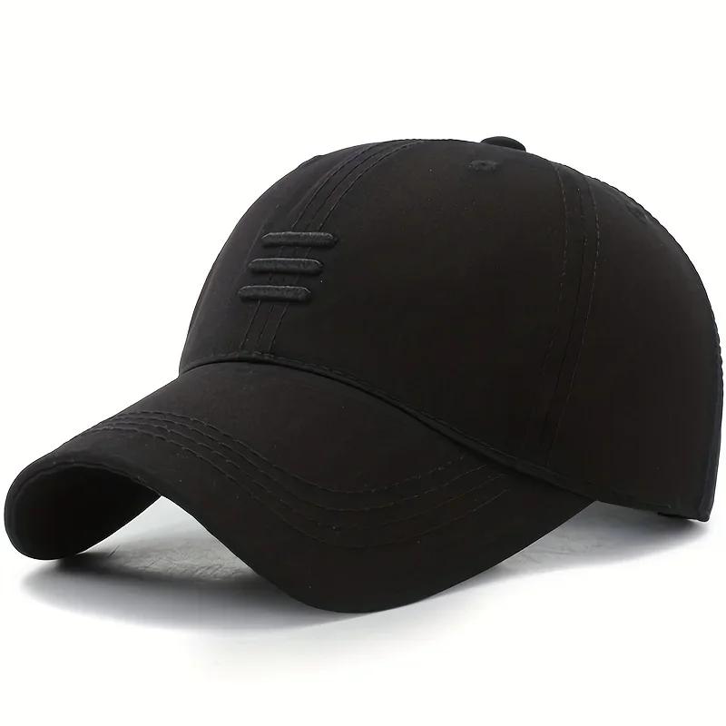 

Unisex Three Horizontal Baseball Caps Spring Autumn Outdoor Sunscreen Hat Adjustable Casual Trucker Hats чёрный