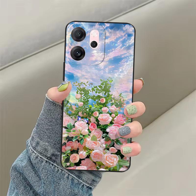 Per OPPO Reno14 F Custodia CPH2743 Cover Morbida in Silicone Gatto Carino Dipinto Protezione Fundas Per OPPO Reno 14F Reno14F Cover Posteriore Borse