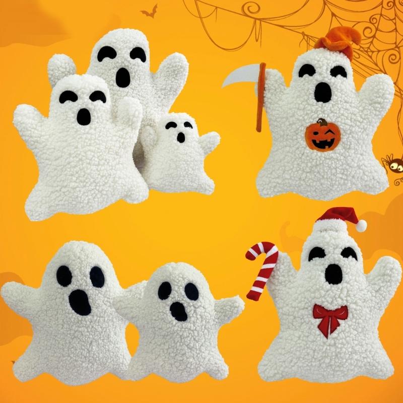 Halloween Pumpkin Ghosty Stuffed Toy Christmas Cushion Plushie Pillow for Kids Seeking a Soft and Safe Toy