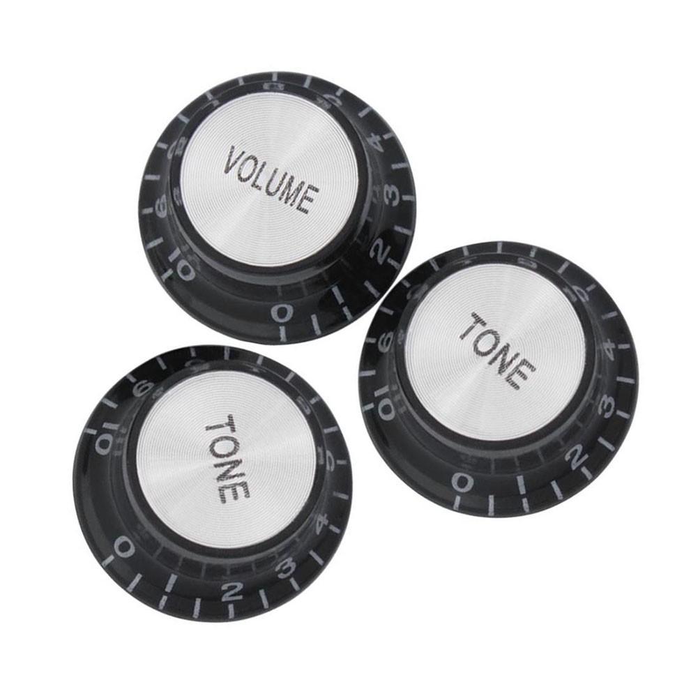 

2-тональная ручка громкости, 3 шт., аксессуары, черные для гитары