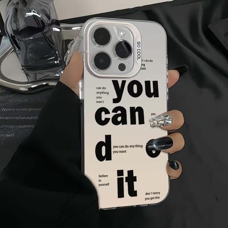 Personalized letters English applicable Apple 16Promax mobile phone case iPhone15Pro Europe and America 14Pro trend 17
