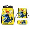 Pikachu Pokmon Kids School Backpack Set With Waterproof Oxford Fabric For Elementary Students