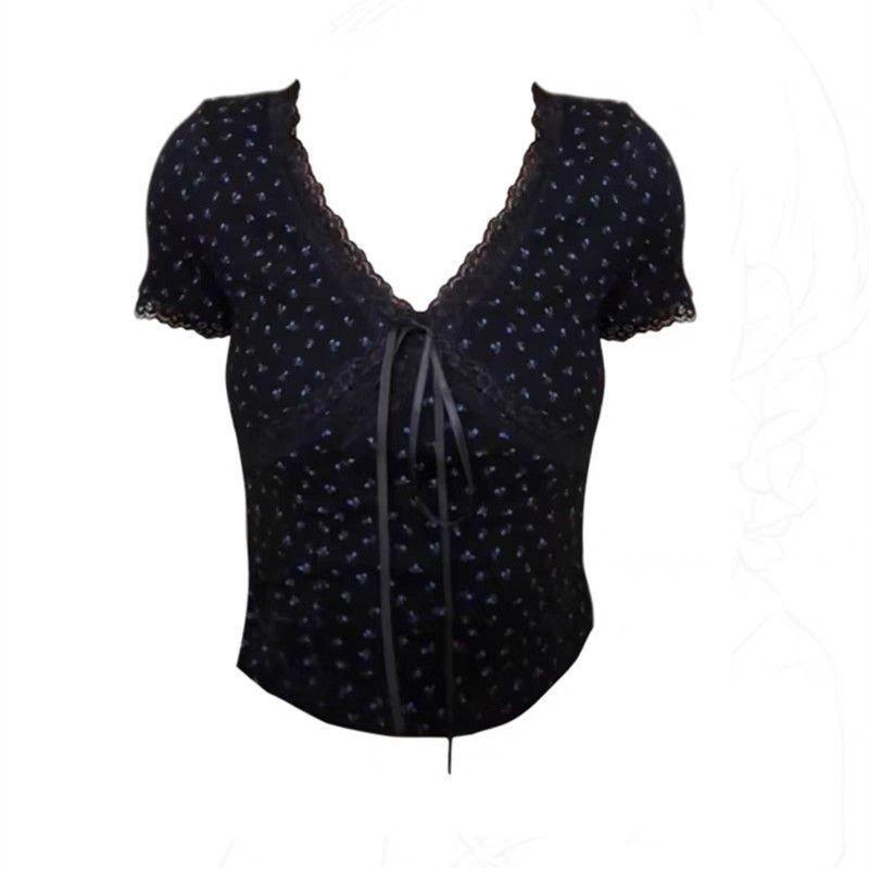 

Amazon Футболка с коротким рукавом Топ Оверсайз Женская одежда Black XL